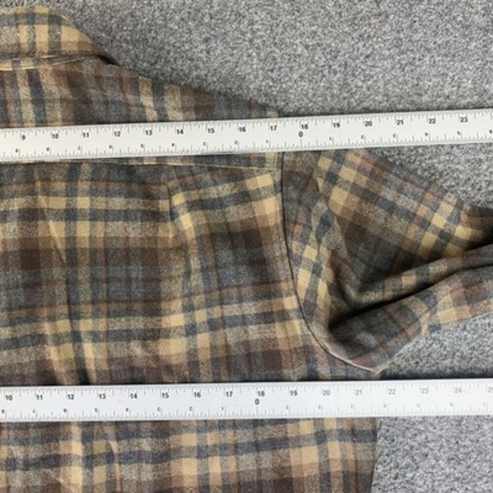 Vintage Pendleton Men's Long Sleeve‎ Button Wool Shirt 15 1/2 Brown USA Outdoor - Picture 4 of 14